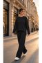 Women's Brioche Knit Oval-Cut Relaxed-Fit Top and Bottom Set - 4