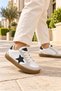 Star-Patterned Rubber Sole, Lace-Up, Casual Unisex Boys'/Girls' Kids' Sneakers - 6