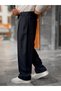 Navy Blue Pleated Loose-Fitting Baggy Pants KNT-4600 - 5