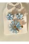 HAIR CLIP - 3-PIECE SET WITH FLOWERS - 5