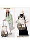 Rolling School Backpack for Boys Girls Khaki Trolley Bag - 7