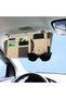 Car Sun Visor Organizer, Universal Auto Interior Accessories, PU Leather Sun Visor Storage Bag with - 6