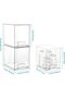 4 Pack Clear Stackable Storage Drawers Organizer, 19cm/7.6" H - 2