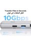 محول USB C 5 في 1، HDMI بدقة 4K@60Hz، شحن PD بقوة 100 واط، منفذ Type A C 3.2 - 7