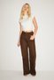 ARPET Women's Straight-Fit Non-Denim Pants, Brown Pants - 4