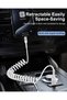 كابل CarPlay ملفوف للسيارة من USB-A إلى USBC قابل للسحب لنقل البيانات بسرعة - 6
