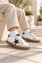 Star-Patterned Rubber Sole, Lace-Up, Casual Unisex Boys'/Girls' Kids' Sneakers - 5