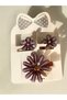 HAIR CLIP - 3-PIECE SET WITH FLOWERS - 2