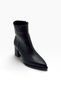 Kılınç 570-27 Leather Zipper-Closure Women's Boots with Thick Heels and Pointed Toes (6.5 cm)
