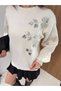 Women's Angora Sweater with Sequins and Puff Sleeves NK605 - 3