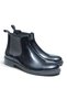 BLACK GLOSSY PATENT LEATHER MEN'S BOOTS—BLACK, LACELESS, GENUINE LEATHER - 2