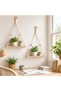 Boho Wall Hanging Shelf, Macrame Wooden Storage Wall Decor - 5