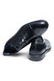 BLACK OPEN-TOE, BLACK-LACED GENUINE LEATHER MEN'S SHOES - 2