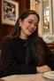Women's Black Crew-Neck Knit Sweater with Lace Ribbon Collar Detail and a Soft-Textured Design - 4