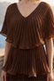 Astra V-Neck Tiered Pleated Long Chiffon Evening Dress - 5