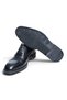 BLACK OPEN-TOE, BLACK-LACED GENUINE LEATHER MEN'S SHOES - 3