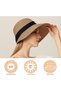 Foldable Straw Sun Hat, Summer Beach Cap, UPF50 UV Packable Straw Hat for Travel - 2