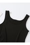 Black Ribbed Tank Top - 3