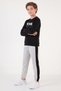 Boys' Round-Neck Sweatsuit Set with Striped Detail and Print - 3