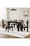 200×250cm Grey Gold Abstract Non Slip Thick Washable Short Pile Rug - 8