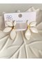 STEEL EARRINGS WITH WHITE-LEAVED FLOWERS - 5