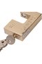 Titanium Monoblock Padlock with 3 Keys - 80mm - Heavy Duty High-Security Weatherproof Rectangle Prot - 6