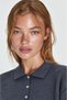 Women's Anthracite Shirt Collar Oversized Knit Sweater - 3