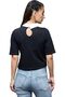 Women Collar Neck Half Sleeves Solid Boxy Loose Blouse (Moaw14Tp01) - 4
