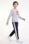 Boys' Round-Neck Sweatsuit Set with Striped Detail and Print - 3