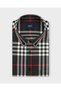 WINTER REGULAR FIT BUTTON-DOWN SHIRT COLLAR SINGLE-POCKET CHECKED ANTHRACITE SHIRT 4120A