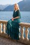 Astra V-Neck Tiered Pleated Long Chiffon Evening Dress - 4