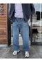 Blue Close Embroidered Pre-Washed Baggy Jeans C-6657 - 3