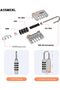 2 Pack Combination Padlock,Gym Locks,Travel Lock Alloy Combination Code Lock Padlock for Luggage Zip - 3
