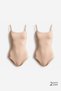 Women's Cotton Two-Piece Bodysuit with Spaghetti Straps and Snap-Fastened Closures, Basic Tank Top Style - 5