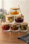 | ODIN | 6-Piece Glass Breakfast Set & Storage Container - Leak-Proof Silicone-Lined Bamboo Lid, 260 ml. - 2