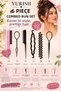 Women's 6-Piece Professional Bun Styling Set with Combs (Volume & Crepe)