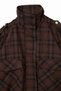 Brown Plaid Oversized Fit Thin Seasonal Jacket Coat Twoaw27Mo00162 - 2