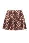 Brown Bambi-Print Suede Mini Woven Skirt TWOAW27ET00194 - 5