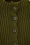 Oil Green Soft Textured Stand Collar Knitwear Plus Size Cardigan Tbbaw26Av00030 - 3