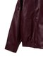 Burgundy*001 Oversized Faux Leather Bomber Jacket with Stand-Up Collar Twoaw27Mo00042 - 3