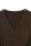 Khaki Plain V-Neck Long Lace Detailed Bottom Snap Knitted Sandy Stylish/Night Body Tpraw25Bd00007 - 2