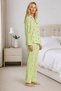 Women's Home Wear Comfortable Green Pajama Set 4660 - 5