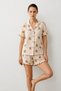 Women's Relaxed Elastic Snow White Pajama Set - 3
