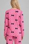 Women's Patterned Breathable Pink Pajama Set 4694 - 6