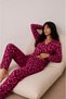 Women's Buttoned Winter Home Lilac Pajama Set - 5