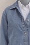 Pocketed Denim Jacket with Button Closure - Blue - 5