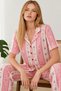 Women's Short Sleeve Comfort Pink Pajama Set 4738