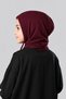 Burgundy Young Lace-Up Balaclava with Neck Warmer, Knit, Plain, 2325_16 - 4