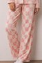 Women's Buttoned Winter Home Pink Pajama Set - 4