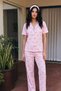 Viscose Blend Homewear Pink Pajama Set - 3